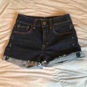 American Eagle High Waisted Short Denim Shorts 00